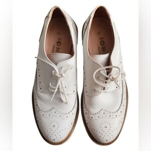 White Leather Brogues for Women